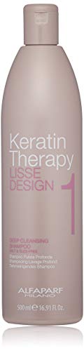 Alfaparf Milano Keratin Therapy Lisse Design Deep Cleansing Shampoo - Detangles, Opens Cuticles - Prepares Hair for Smoothing Treatment - Professional Salon Quality - 16.91 Fl Oz - Give Your Hair a Kiss