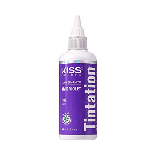 Kiss Tintation Semi-Permanent Hair Color Treatment 148 mL (5 US fl.oz) (Vivid Violet) - Give Your Hair a Kiss