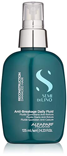Alfaparf Milano Semi Di Lino Reconstruction Reparative Anti-Breakage Daily Fluid - Professional Salon Quality - For Damaged Hair - Repairs, Provides Shine and Volume - 4.23 Fl Oz - Give Your Hair a Kiss