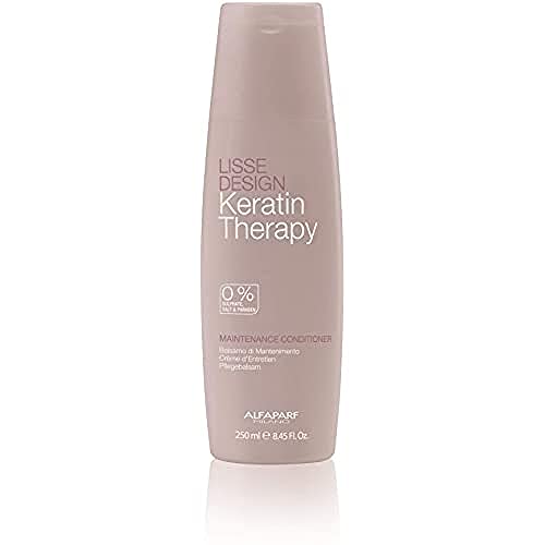 Alfaparf Milano Keratin Therapy Lisse Design Maintenance Conditioner - Sulfate Free - Maintains and Enhances Keratin Treatments - Professional Salon Quality - 8.45 Fl Oz - Give Your Hair a Kiss