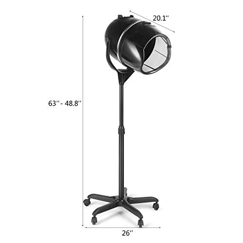Artist Hand Bonnet Hair Dryer Adjustable Professional Hood Dryer Stand Up Rolling Base with Wheels Salon Equipment - Give Your Hair a Kiss