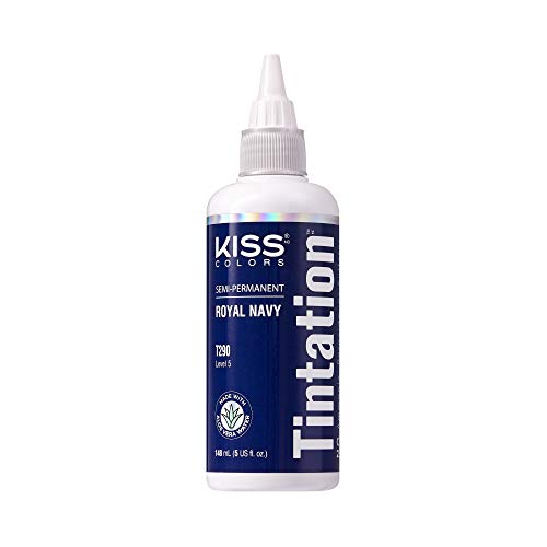 Kiss Tintation Semi-Permanent Hair Color Treatment 148 mL (5 US fl.oz) (Royal Navy) - Give Your Hair a Kiss