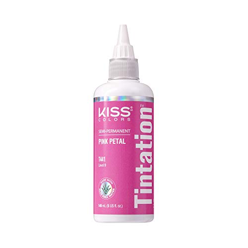 Kiss Tintation Semi-Permanent Hair Color Treatment 148 mL (5 US fl.oz) (Pink Petal) - Give Your Hair a Kiss