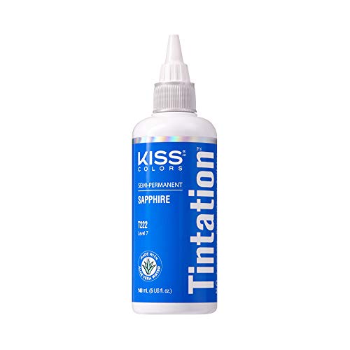 Kiss Tintation Semi-Permanent Hair Color Treatment 148 mL (5 US fl.oz) (Sapphire) - Give Your Hair a Kiss