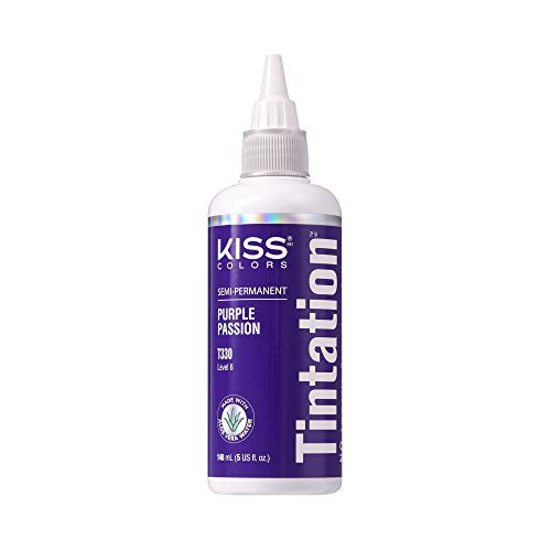 Kiss Tintation Semi-Permanent Hair Color Treatment 148 mL (5 US fl.oz) (Purple Passion) - Give Your Hair a Kiss