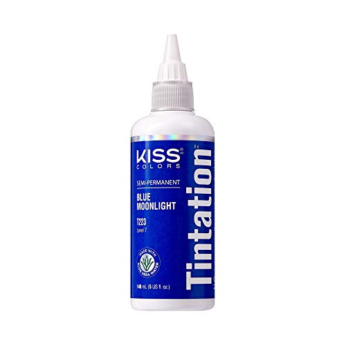 Kiss Tintation Semi-Permanent Hair Color Treatment 148 mL (5 US fl.oz) (Blue Moonlight) - Give Your Hair a Kiss