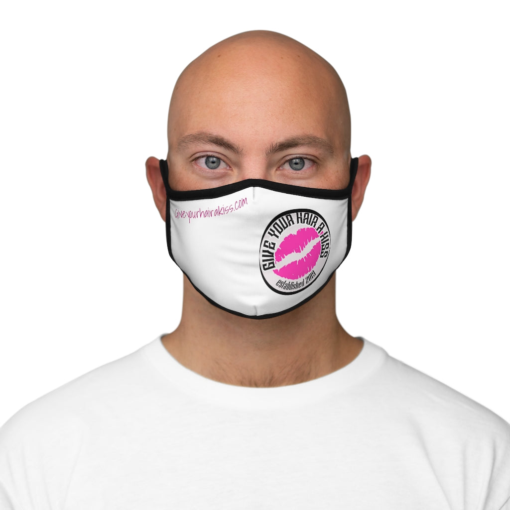 Fitted Polyester Face Mask - Give Your Hair a Kiss